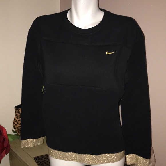 nike sweater black and gold